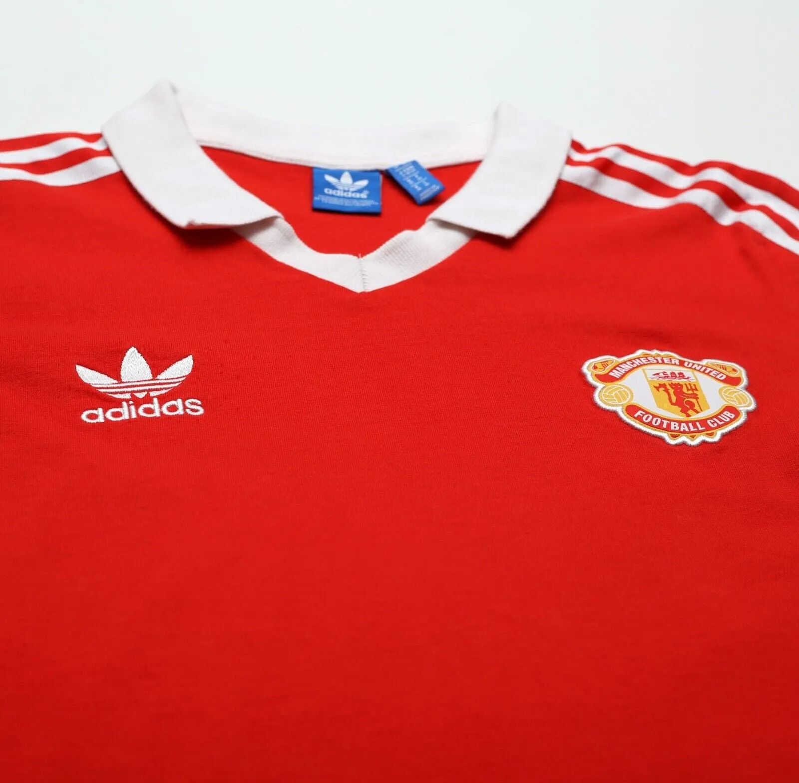 1980/82 ROBSON #7 Manchester United adidas Originals Home Football Shirt (M)