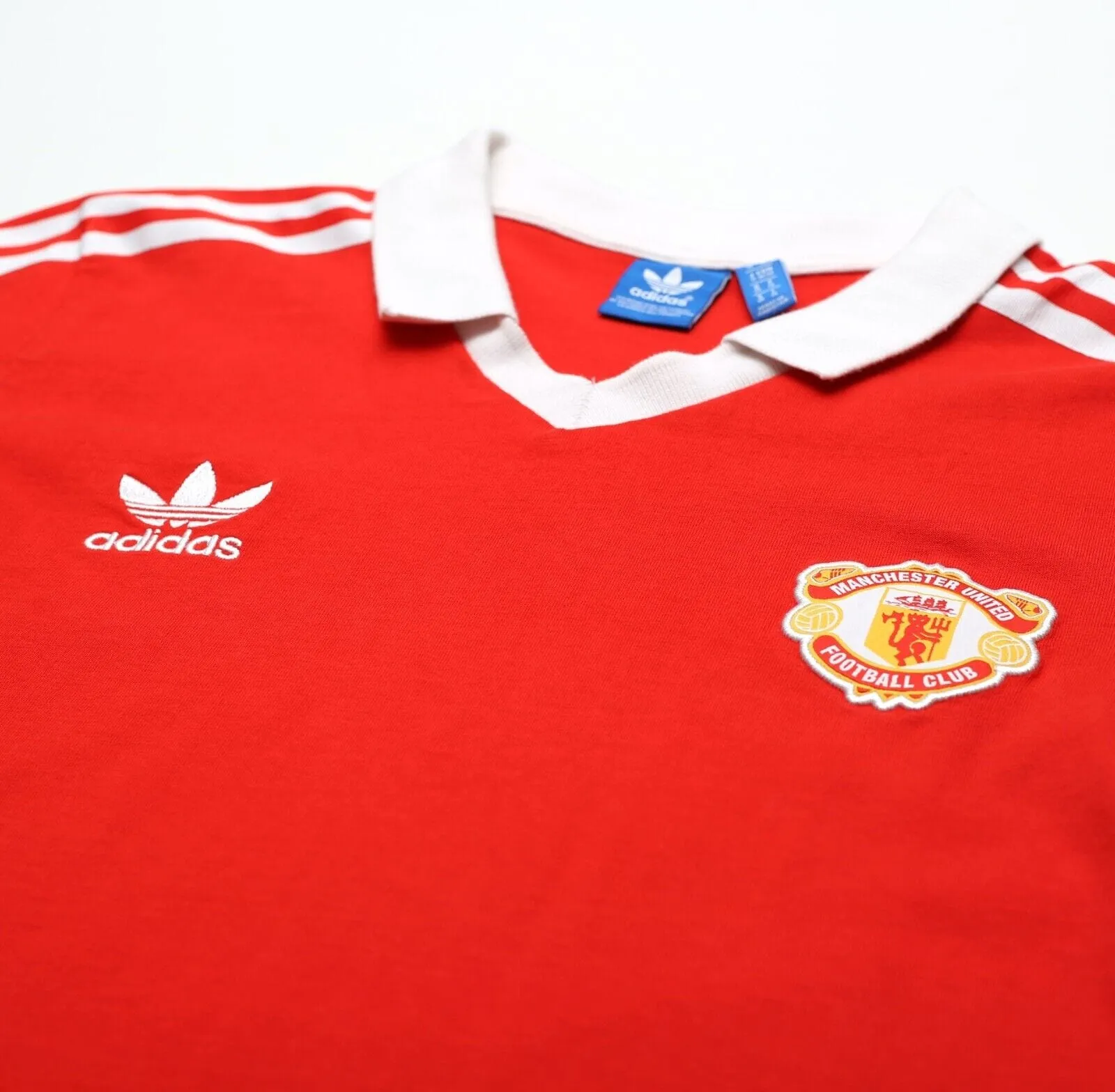 1980/82 ROBSON #7 Manchester United adidas Originals Home Football Shirt (M)