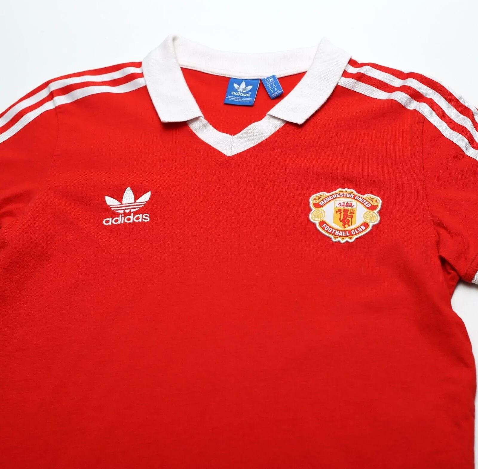 1980/82 ROBSON #7 Manchester United adidas Originals Home Football Shirt (M)