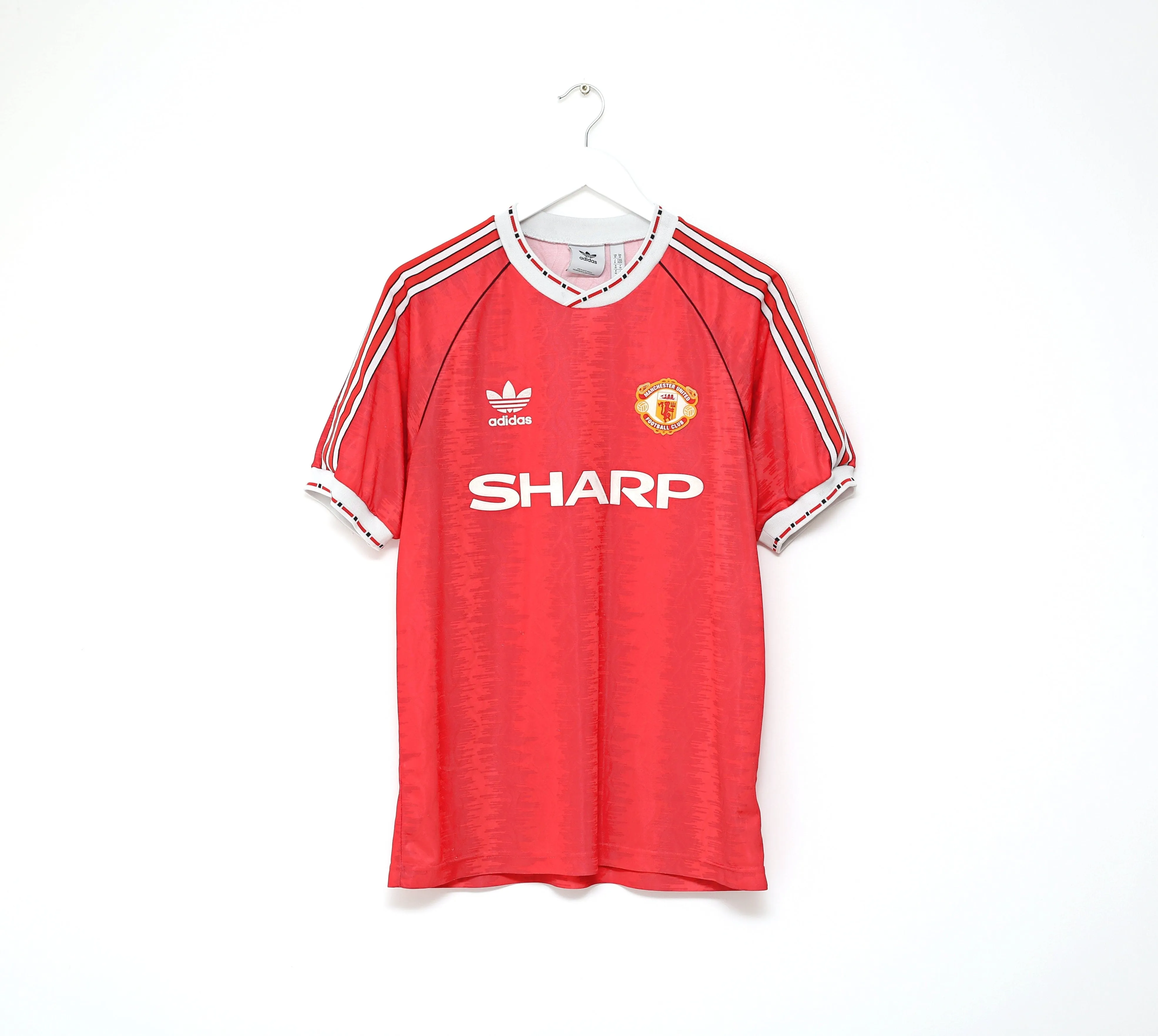 1990/92 KANCHELSKIS #11 Manchested United adidas Originals Football Shirt (M)