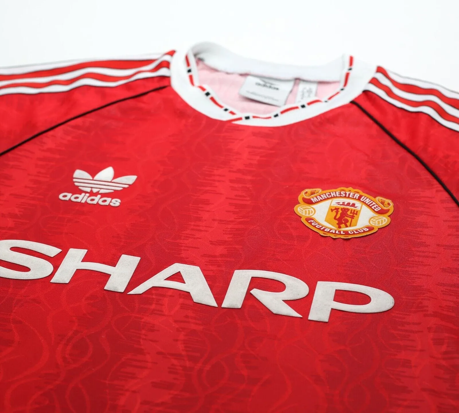 1990/92 KANCHELSKIS #11 Manchested United adidas Originals Football Shirt (M)