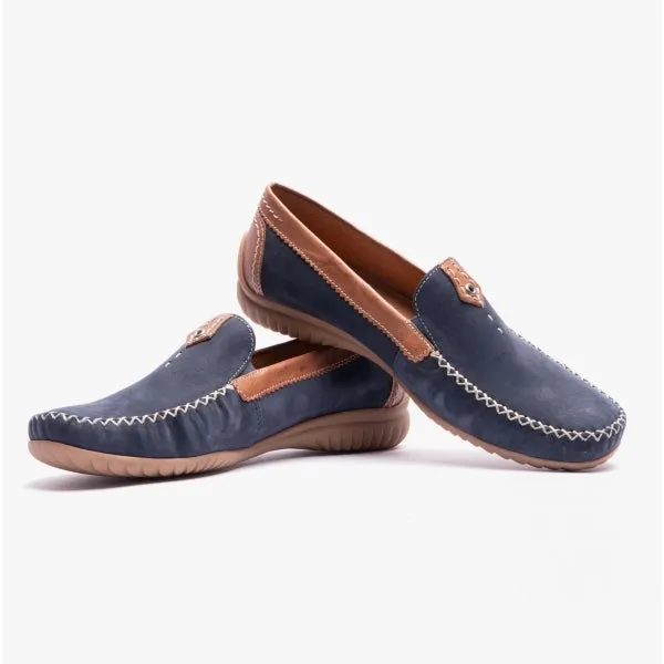 26.090.46 California Ladies Loafers Navy/Tan