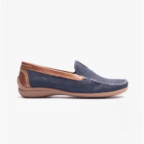 26.090.46 California Ladies Loafers Navy/Tan