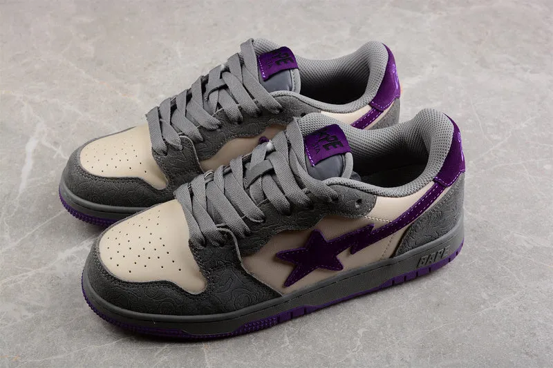 A Bathing Ape Court Sta Mist Grey Royal Purple