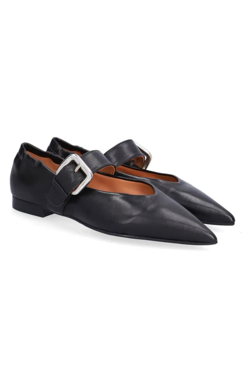 A6005 | Black Nappa | Loafers fra Billi Bi