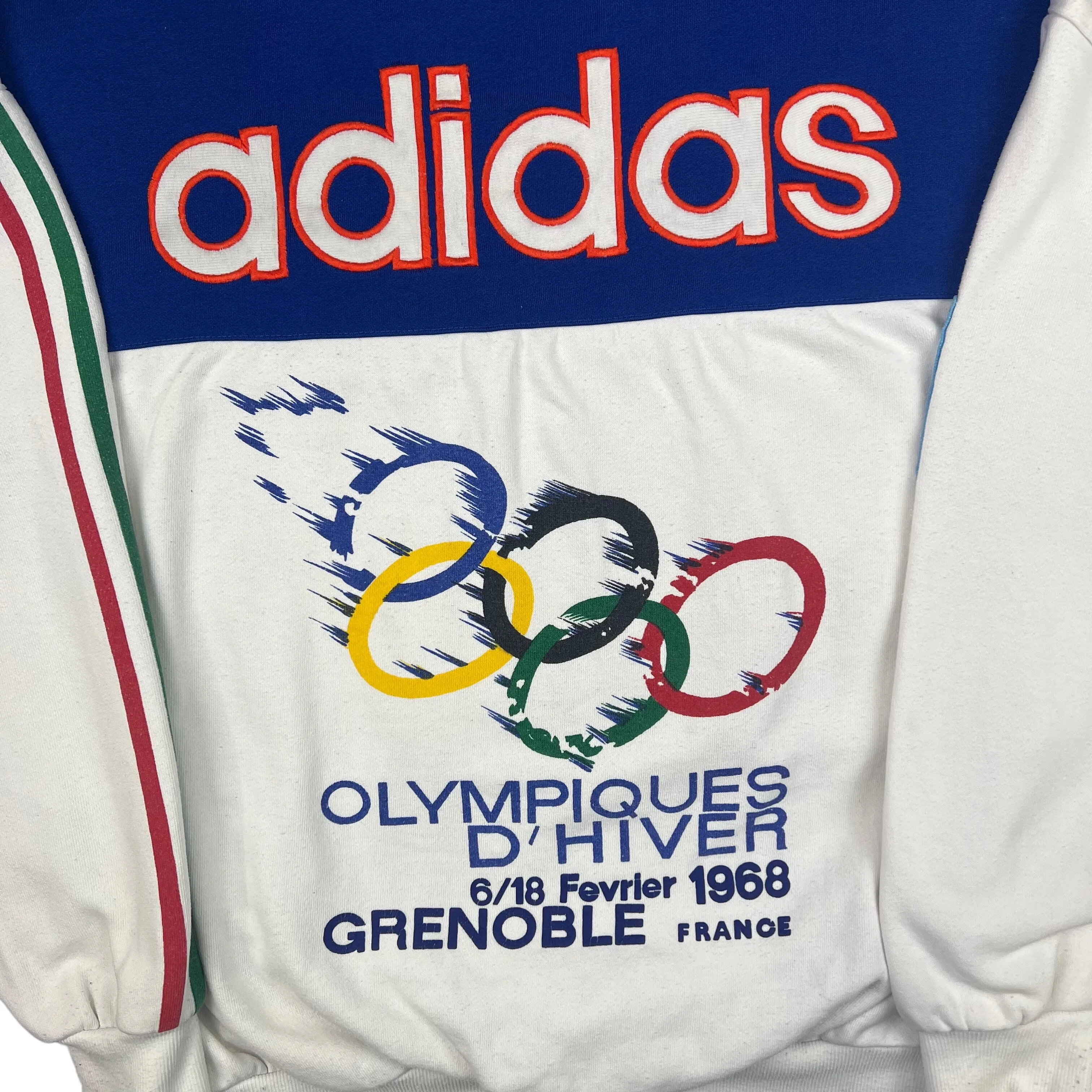 Adidas 80's Sapporo 1972 Winter Olympic Games Sweatshirt White Rare