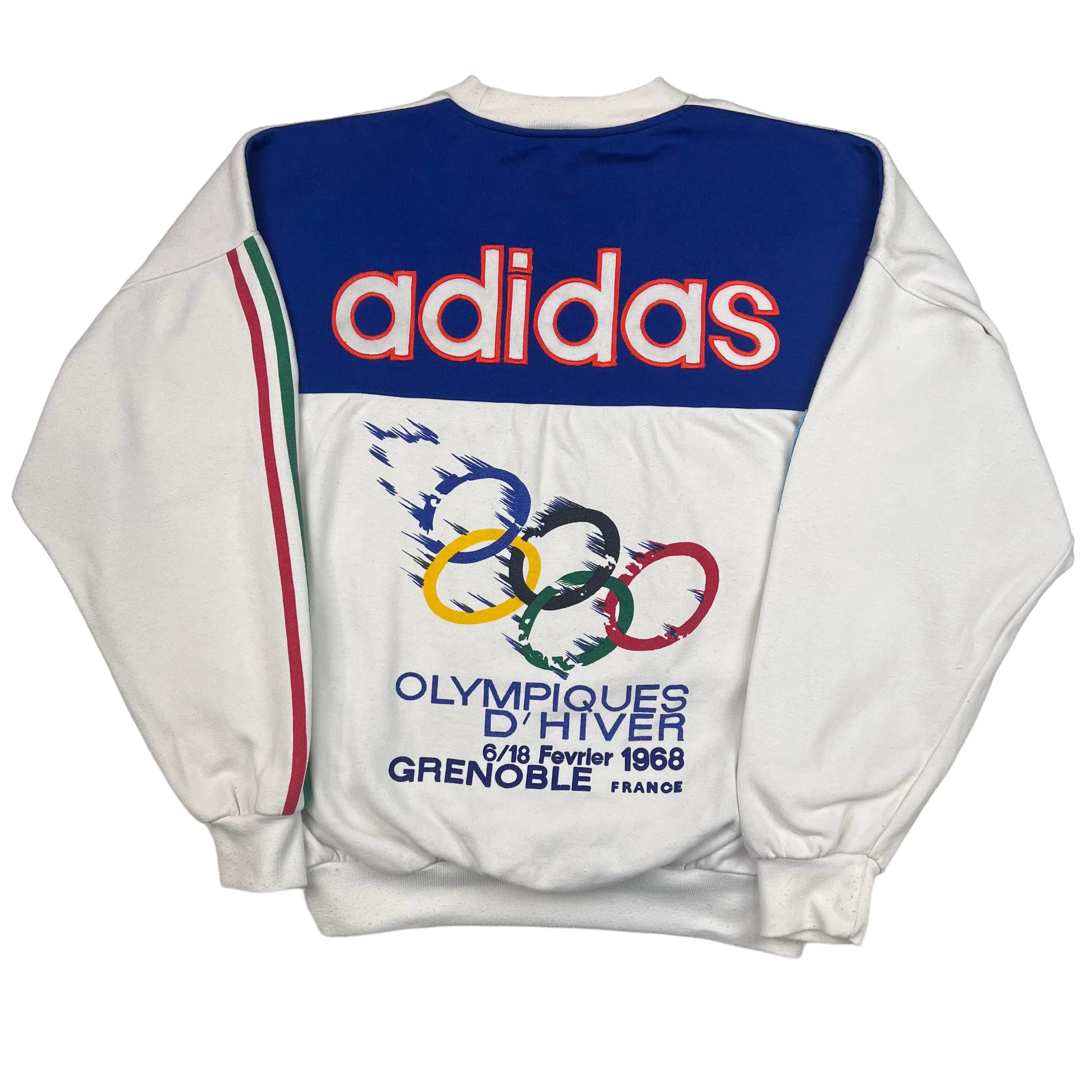 Adidas 80's Sapporo 1972 Winter Olympic Games Sweatshirt White Rare