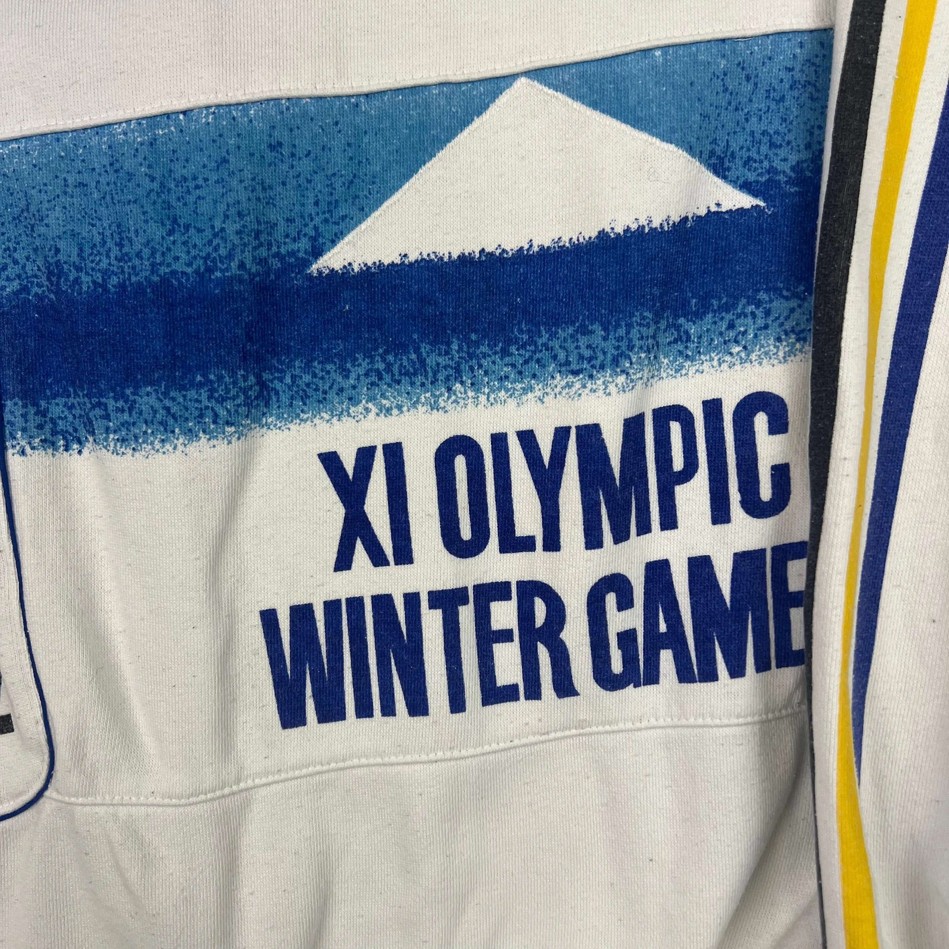 Adidas 80's Sapporo 1972 Winter Olympic Games Sweatshirt White Rare