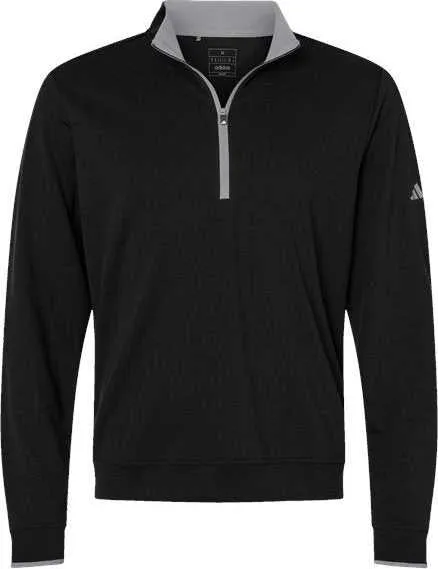 Adidas A2002 Lightweight Quarter-Zip Pullover - Black/ Gray Three