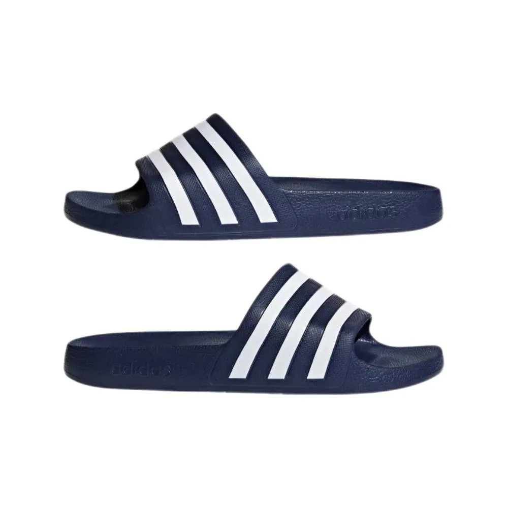 Adidas Men's Adilette Aqua Slide (Dark Blue/Cloud White/Dark Blue)