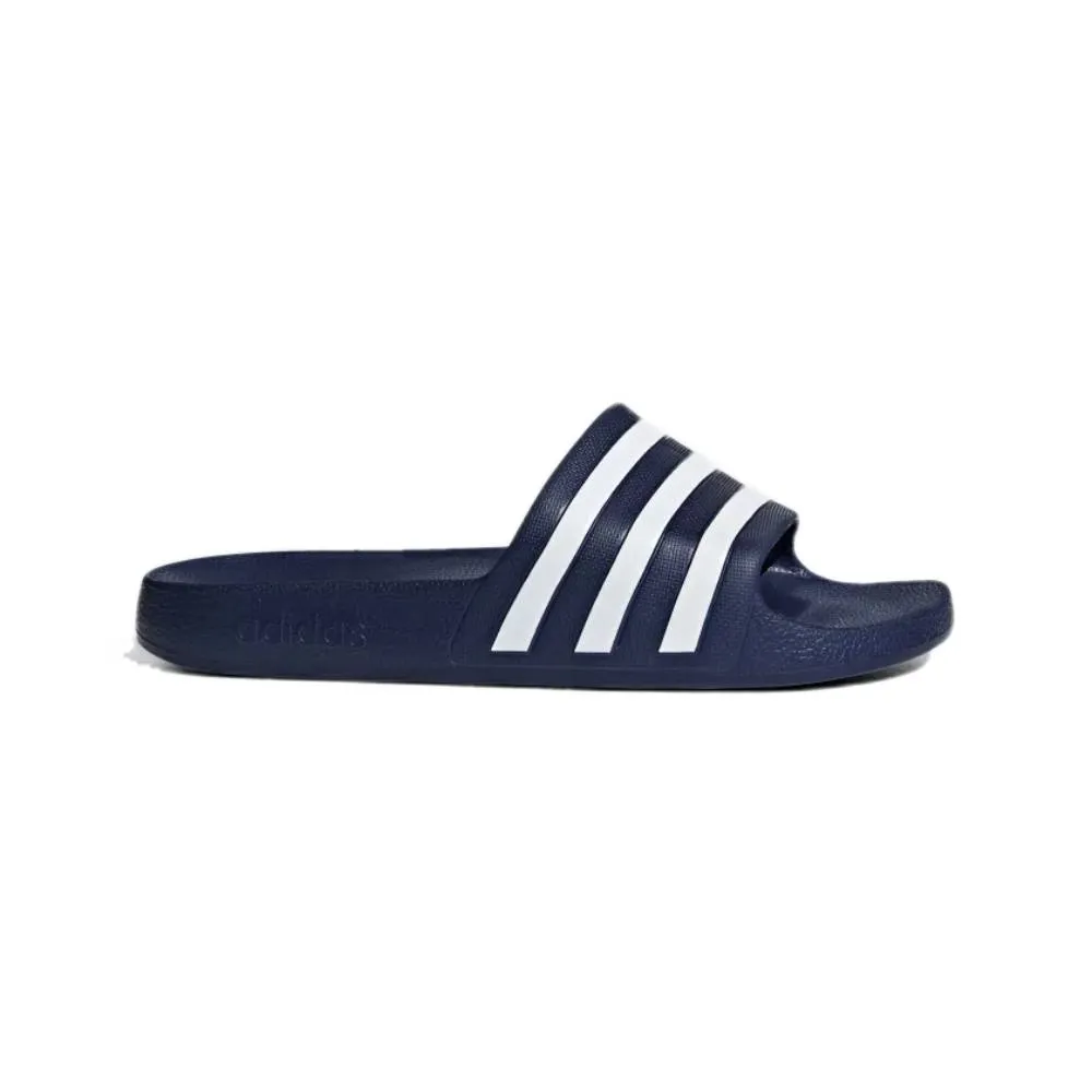 Adidas Men's Adilette Aqua Slide (Dark Blue/Cloud White/Dark Blue)