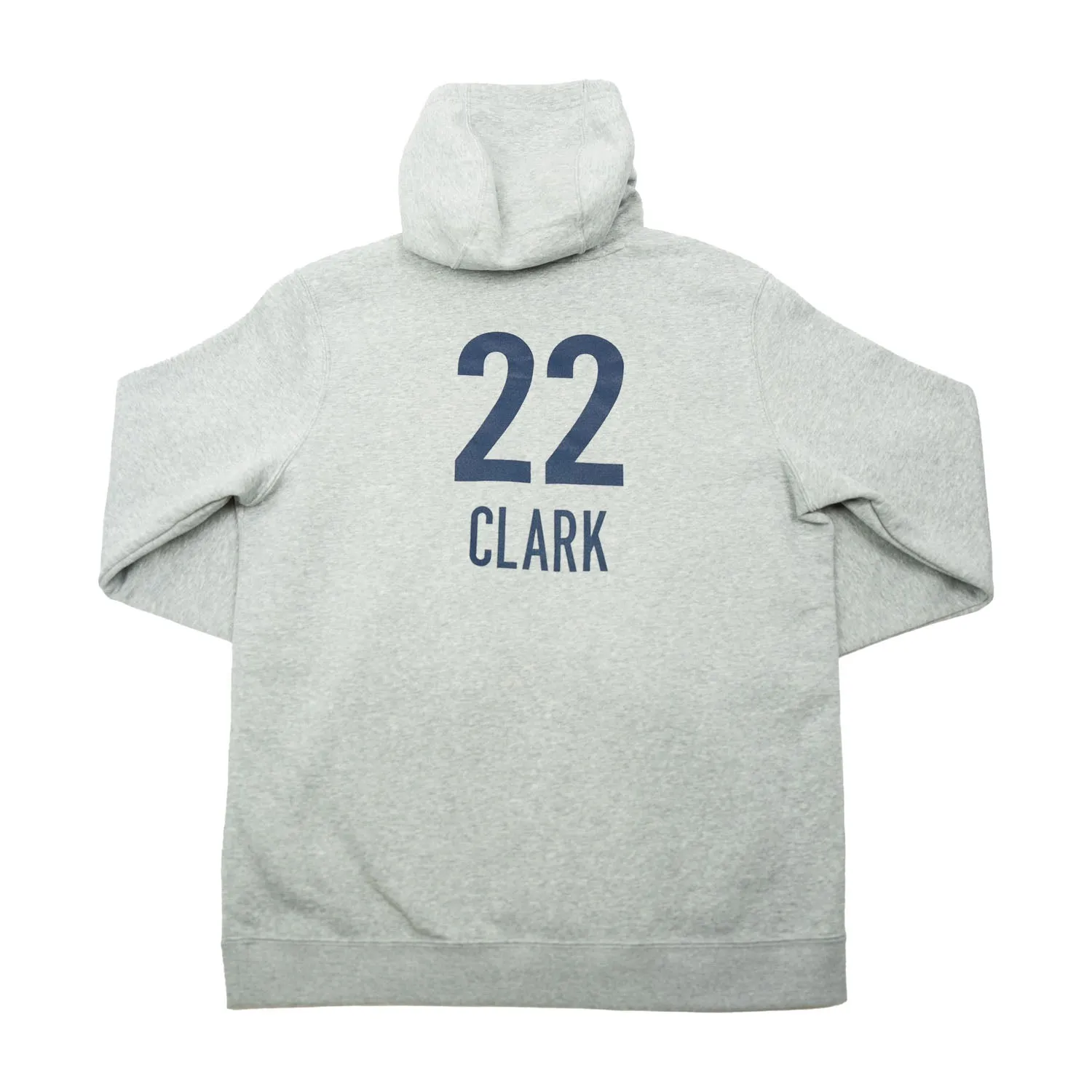 Adult Indiana Fever #22 Caitlin Clark Explorer Name and Number Club Hooded Sweatshirt in Grey by Nike