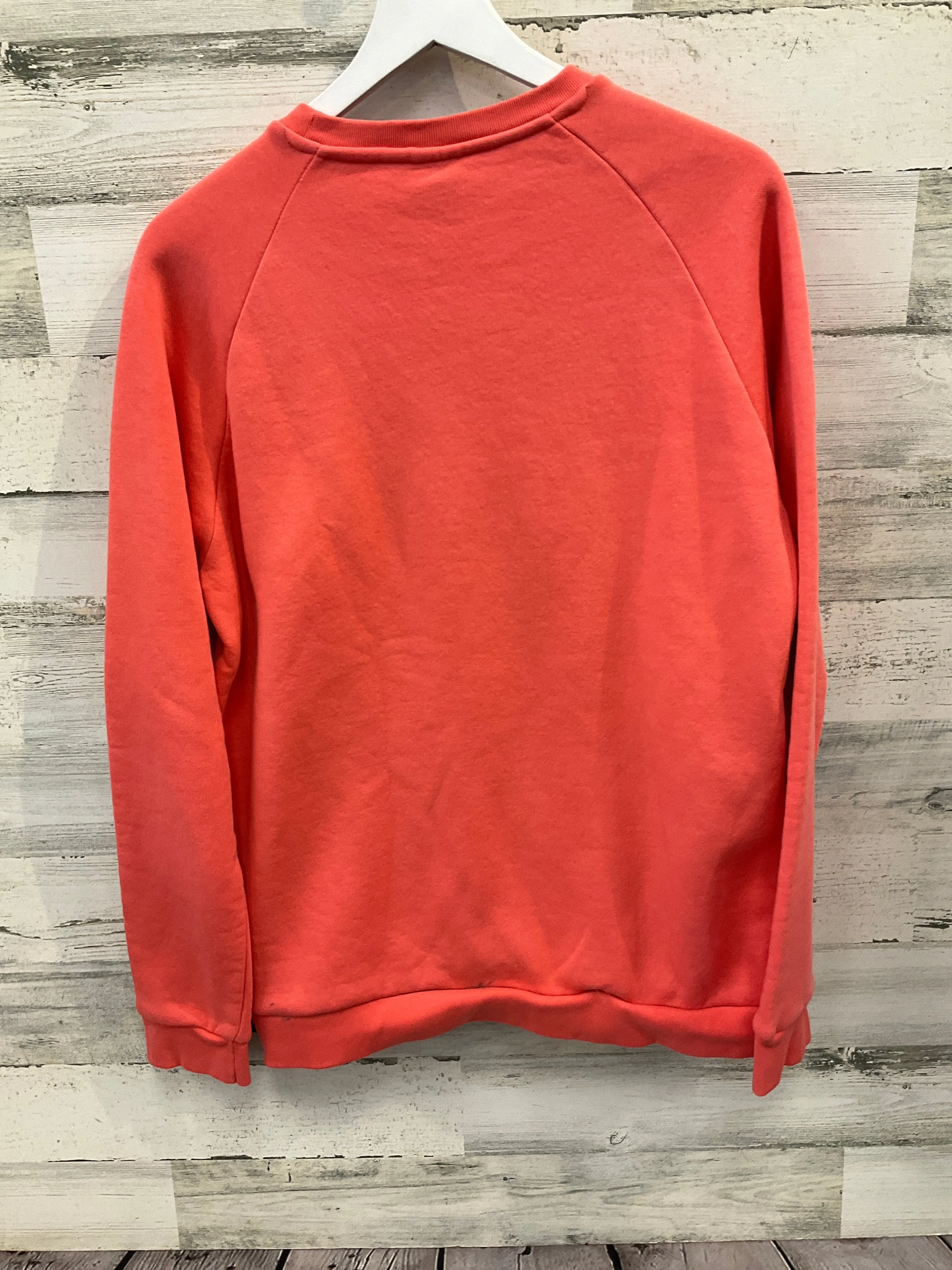 Athletic Sweatshirt Crewneck By Adidas In Coral, Size: M