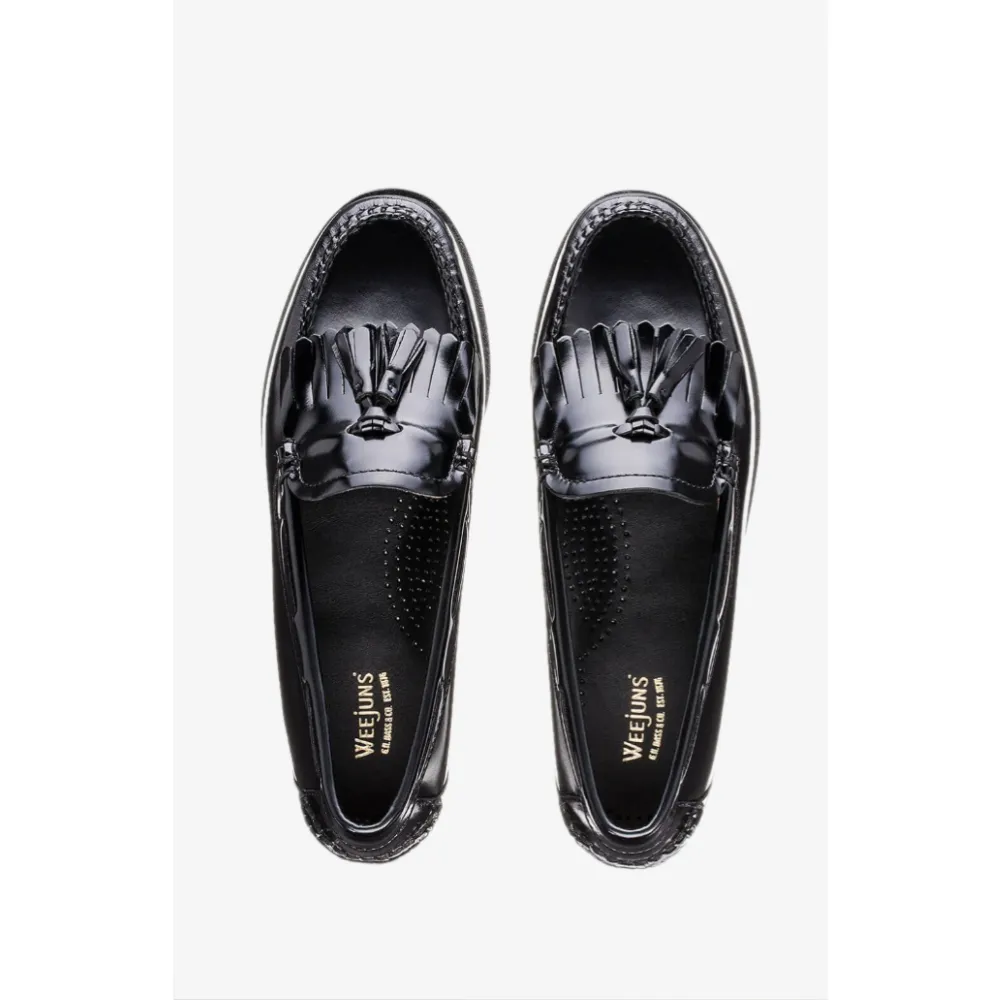 Bass Weejun - Women's Esther Kiltie Black - Tassel Loafers