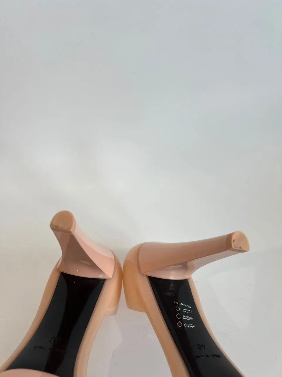 Beige Candy Jelly Heels with Bows