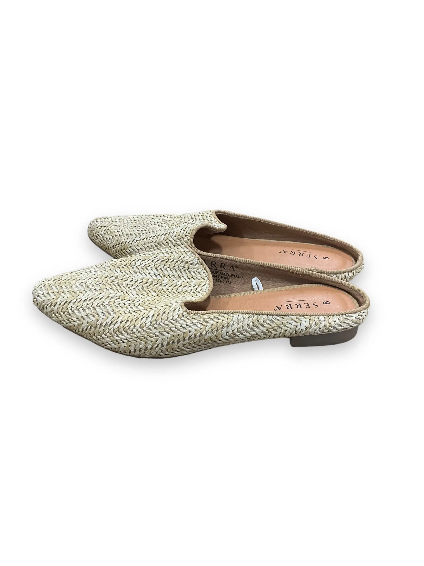 Beige Shoes Flats Serra, Size 8