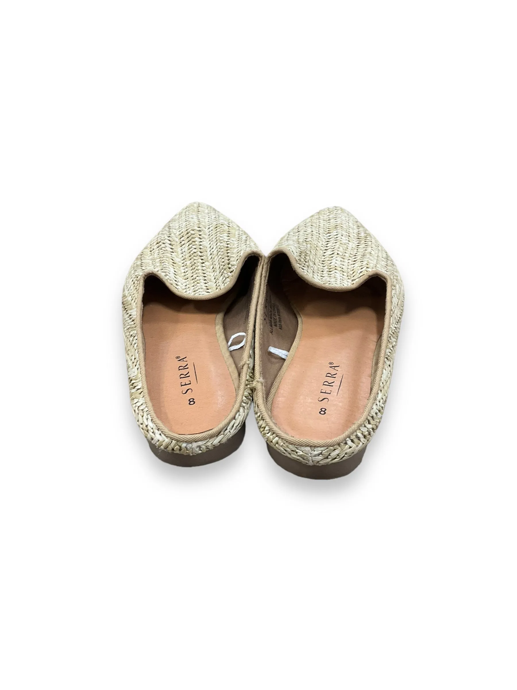 Beige Shoes Flats Serra, Size 8