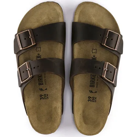 BIRKENSTOCK ARIZONA OILED LEATHER HABANA - WOMENS