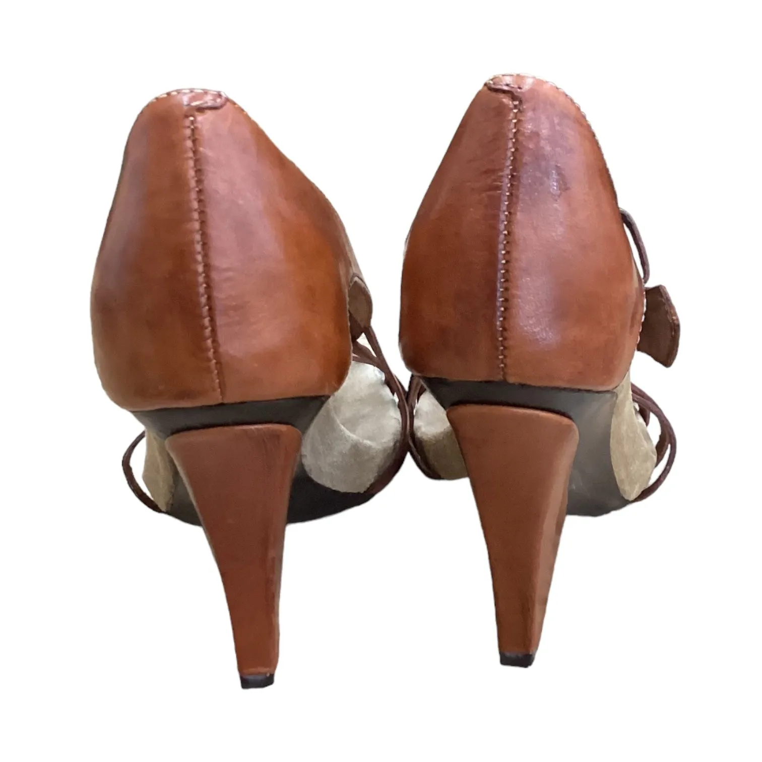 Brown Shoes Heels Block Sam Edelman, Size 7