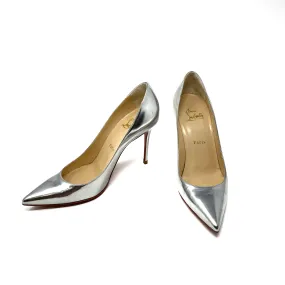 Christian Louboutin Kate 100mm Pumps in Silver 38 | 7.5