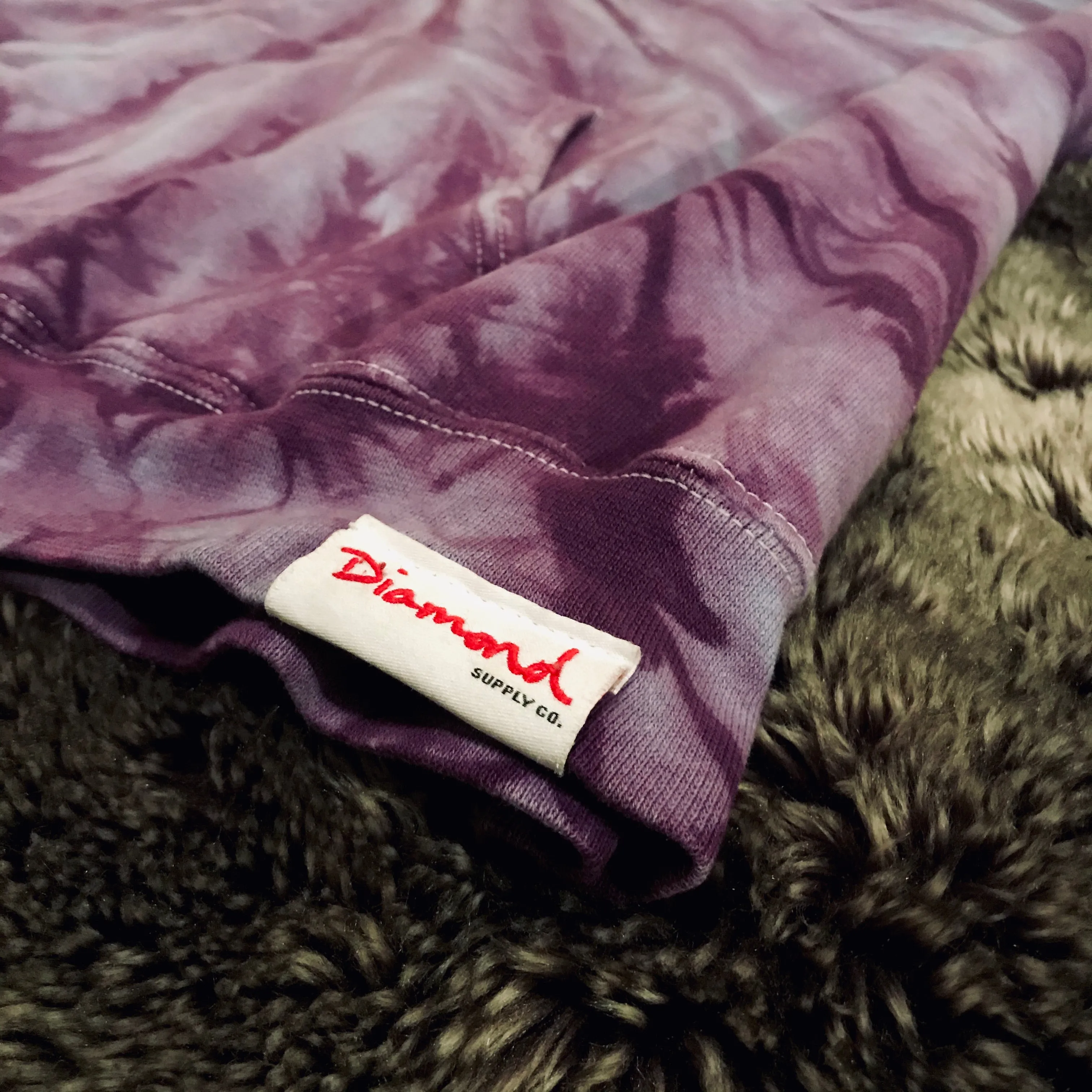 Diamond Supply Co Tie Dye Hoodie (Purple)