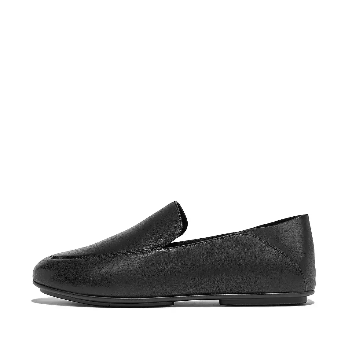 Fit Flop Allegro Crush-Back Leather Loafers | Black   Stone