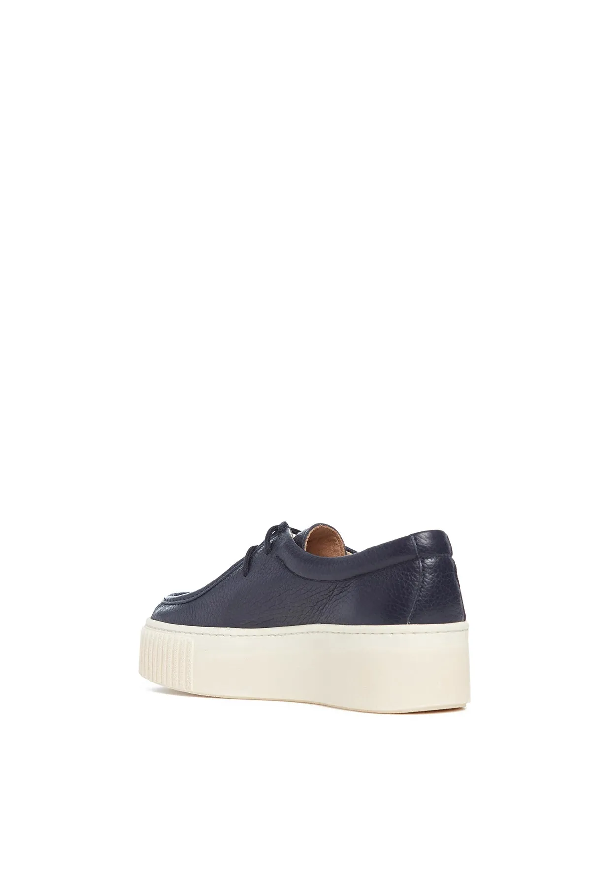 Fontaina Platform Sneaker in Dark Navy Leather