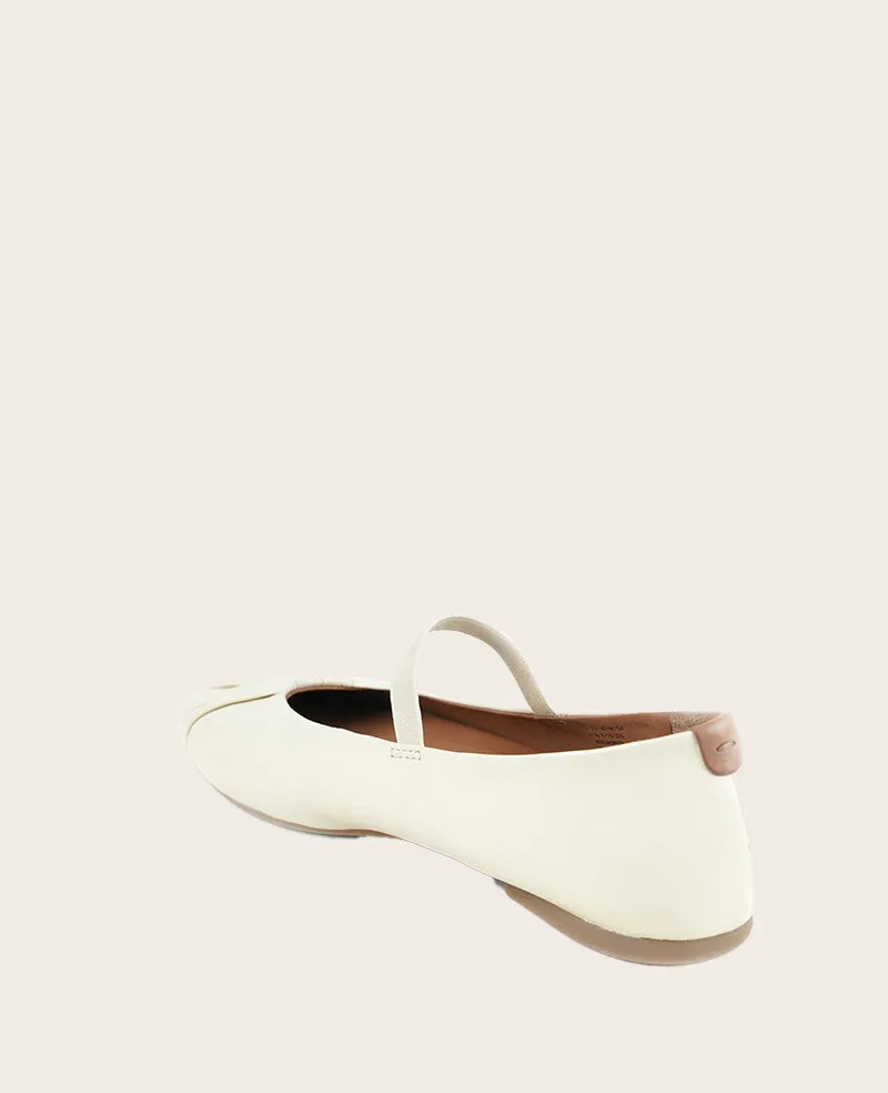 GENTLE SOULS -  Walden Lambs Wool Leather Pleated Toe Mary Jane Flat