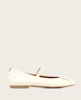 GENTLE SOULS -  Walden Lambs Wool Leather Pleated Toe Mary Jane Flat