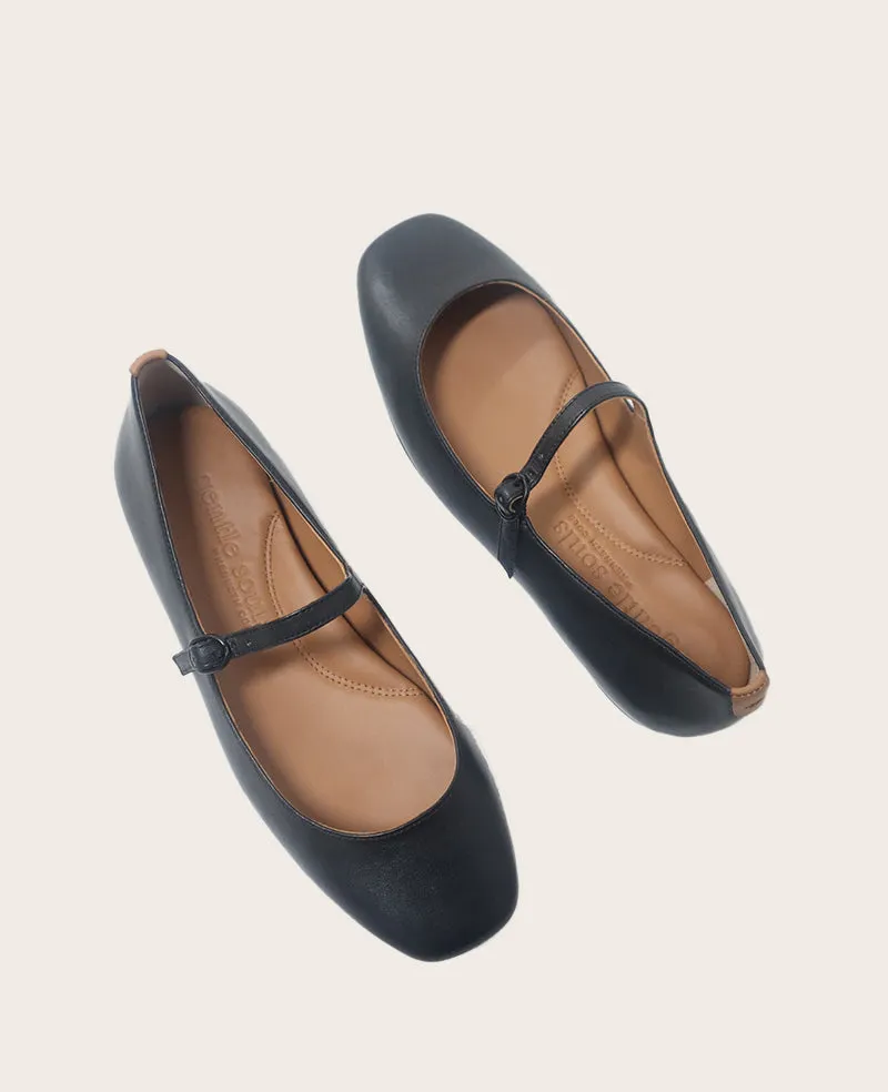 GENTLE SOULS - Wynona Leather Mary Jane Ballet Flat