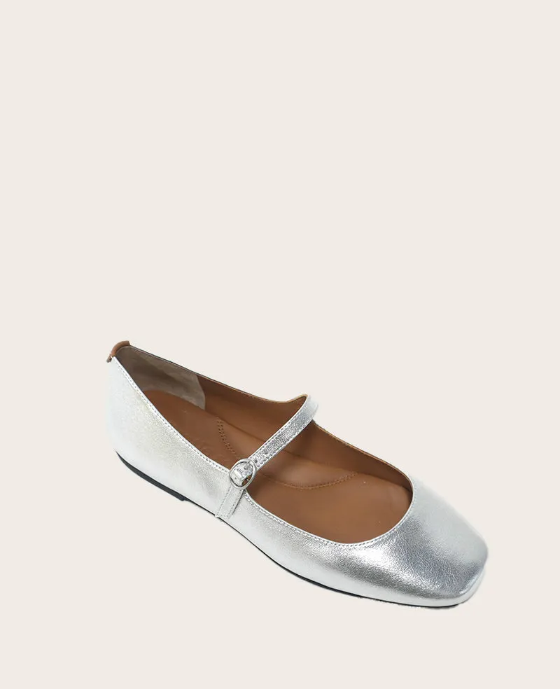 GENTLE SOULS - Wynona Metallic Mary Jane Ballet Flat