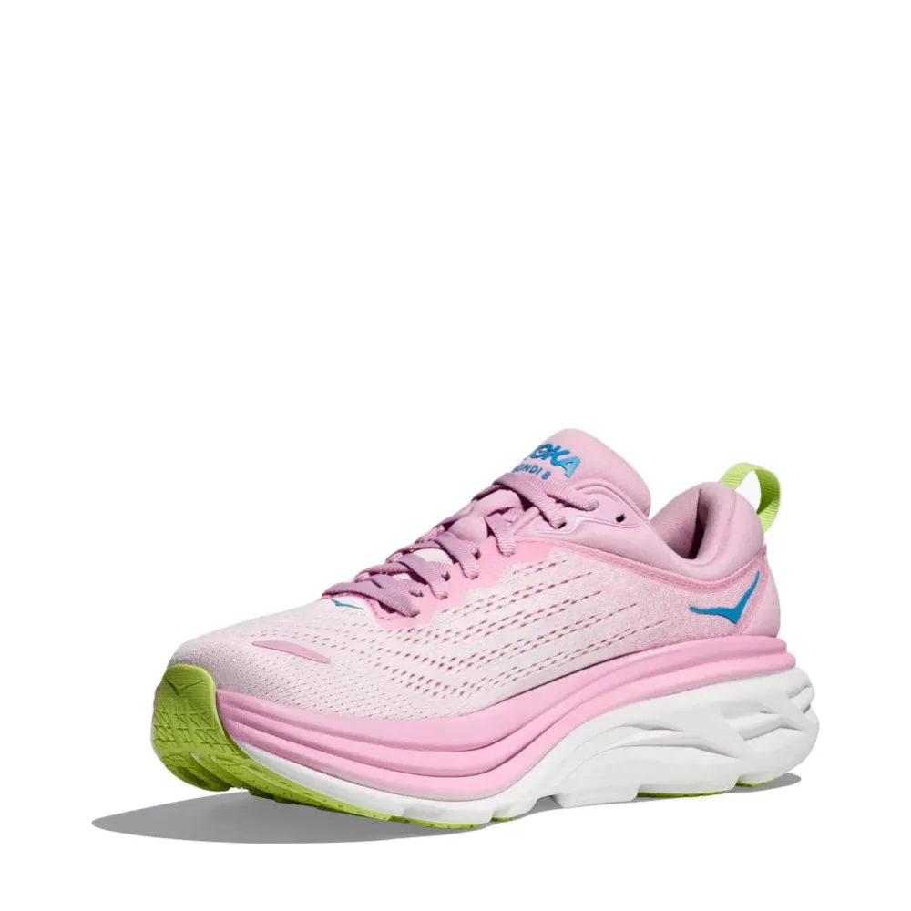 Hoka Women's Bondi 8 Running Sneaker in Pink Twilight/Waterpark