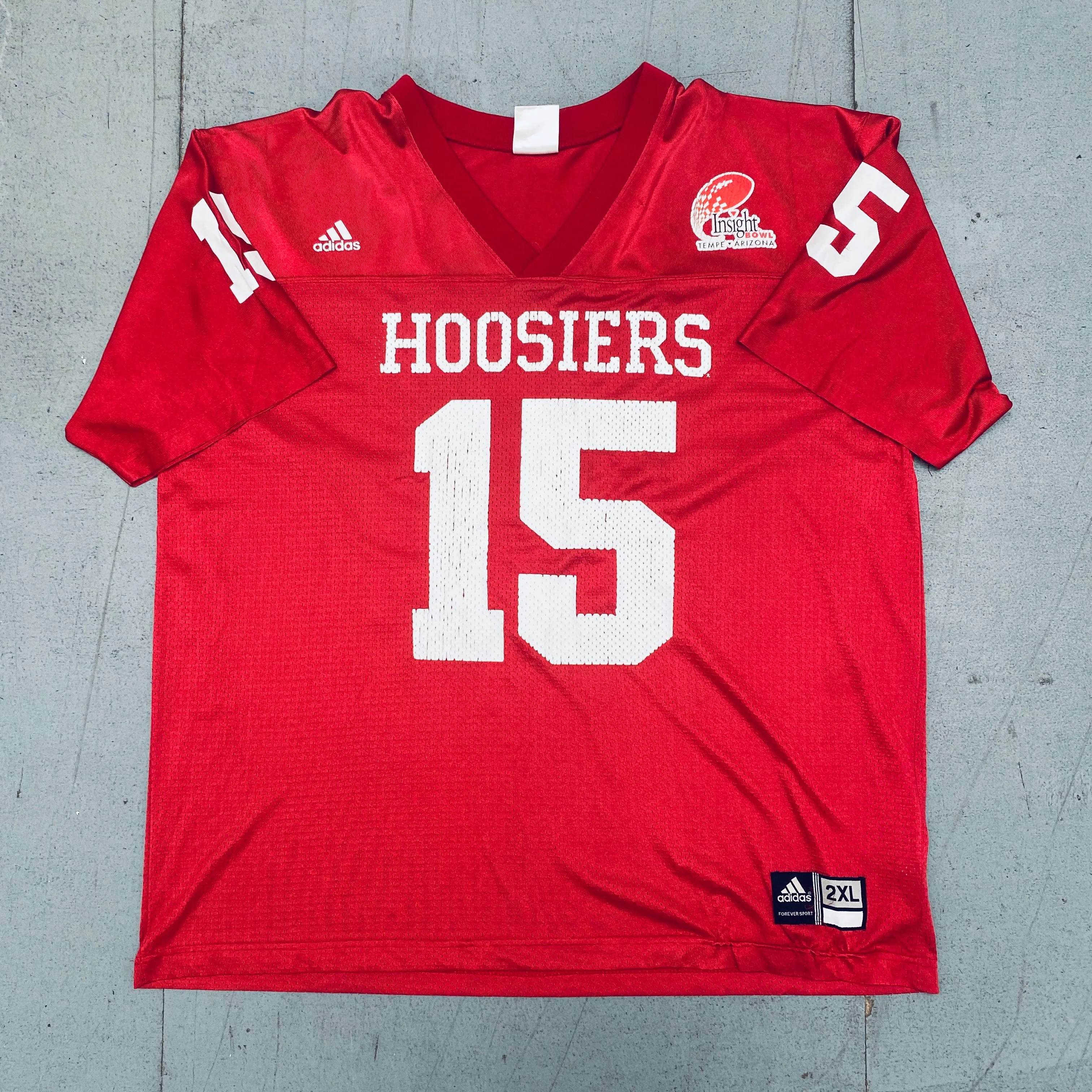 Indiana Hoosiers: No. 15 Adidas Jersey w/ 2007 Insight Bowl Patch (XXL)