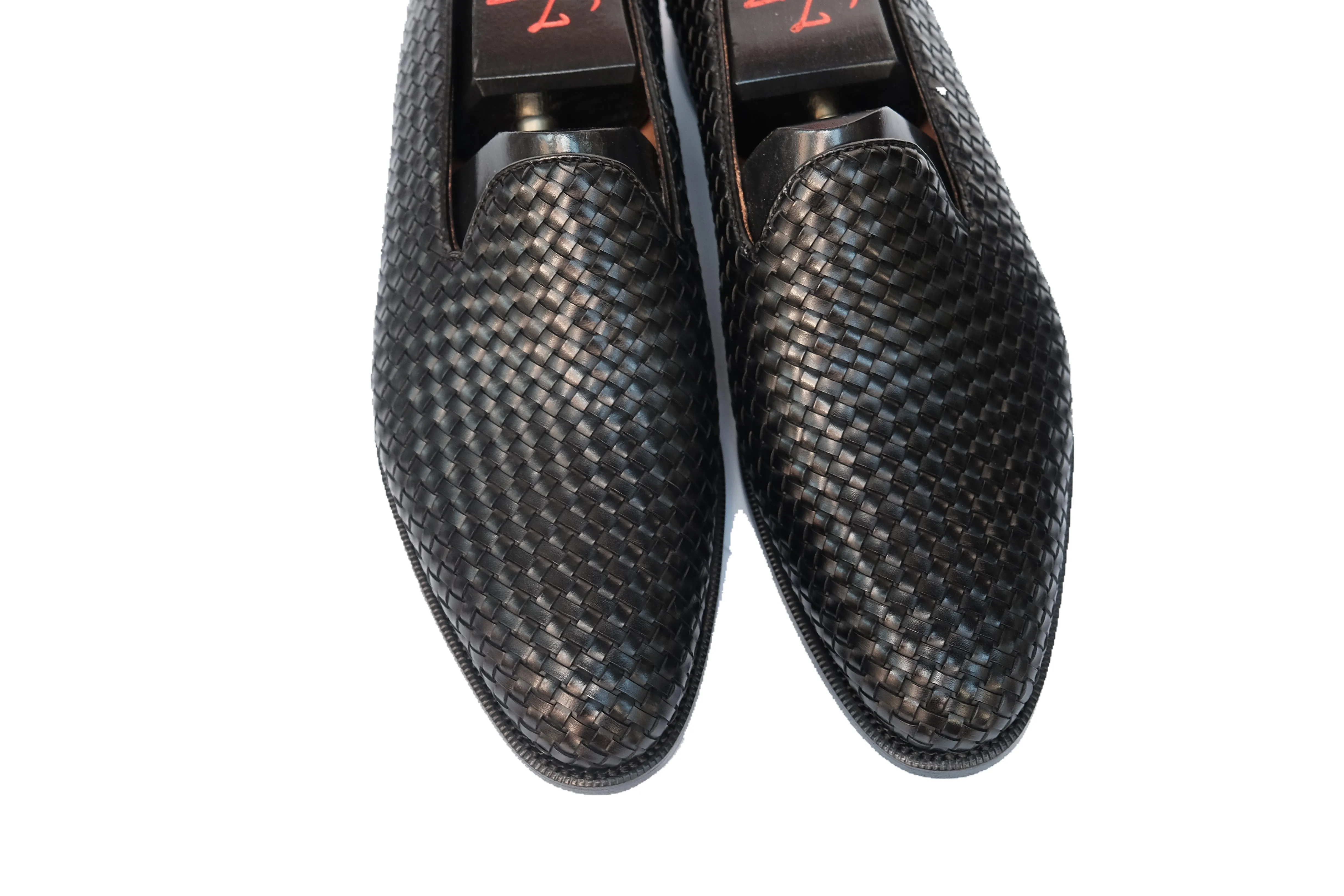 Laurelhurst II - MTO - Braided Black Calf - TMG Last - Single Leather Sole