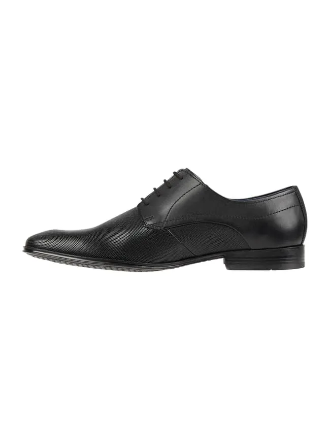 Leather lace-up shoes, model Mattia bugatti, black