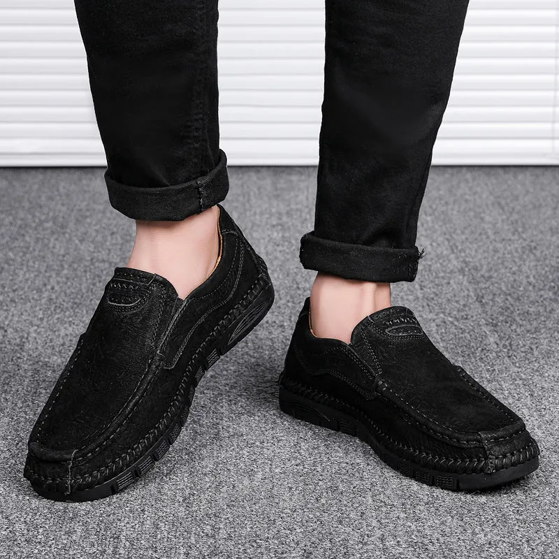 Men's Leather Moccasins Shoes Pumps Slip on Loafers | 88138