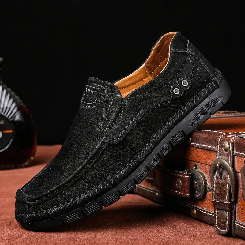 Men's Leather Moccasins Shoes Pumps Slip on Loafers | 88138