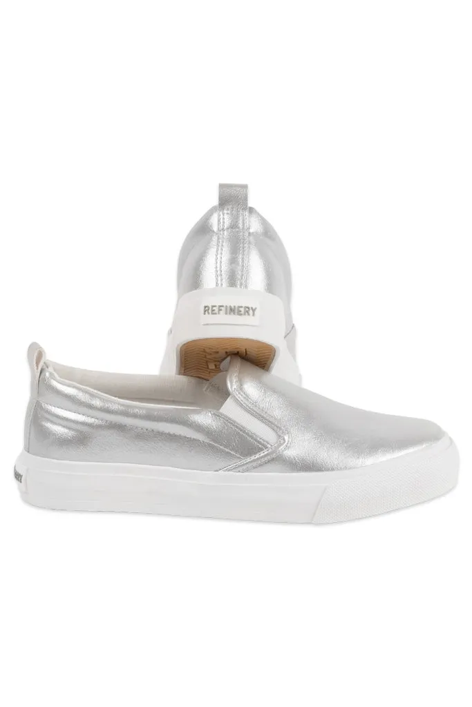 Metallic Slip-On Sneaker _ 148624 _ Silver