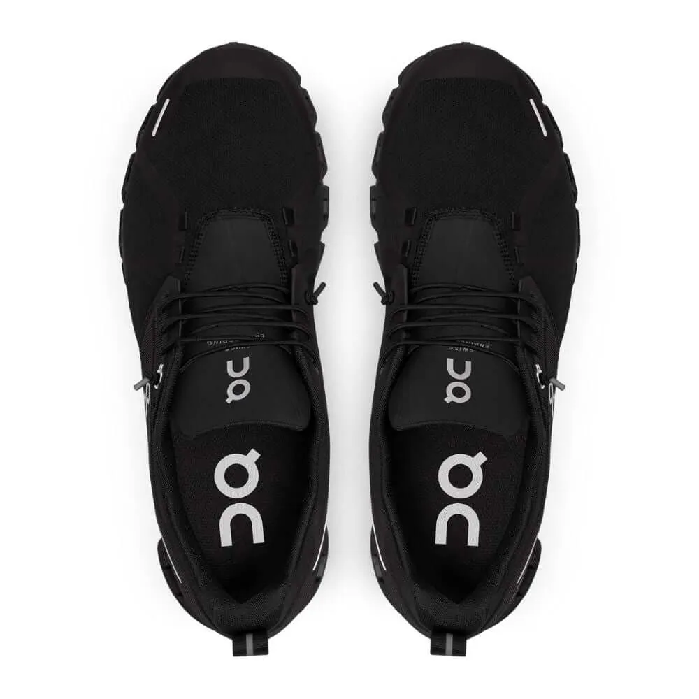 On Men's Cloud 5 Waterproof Sneaker in All Black