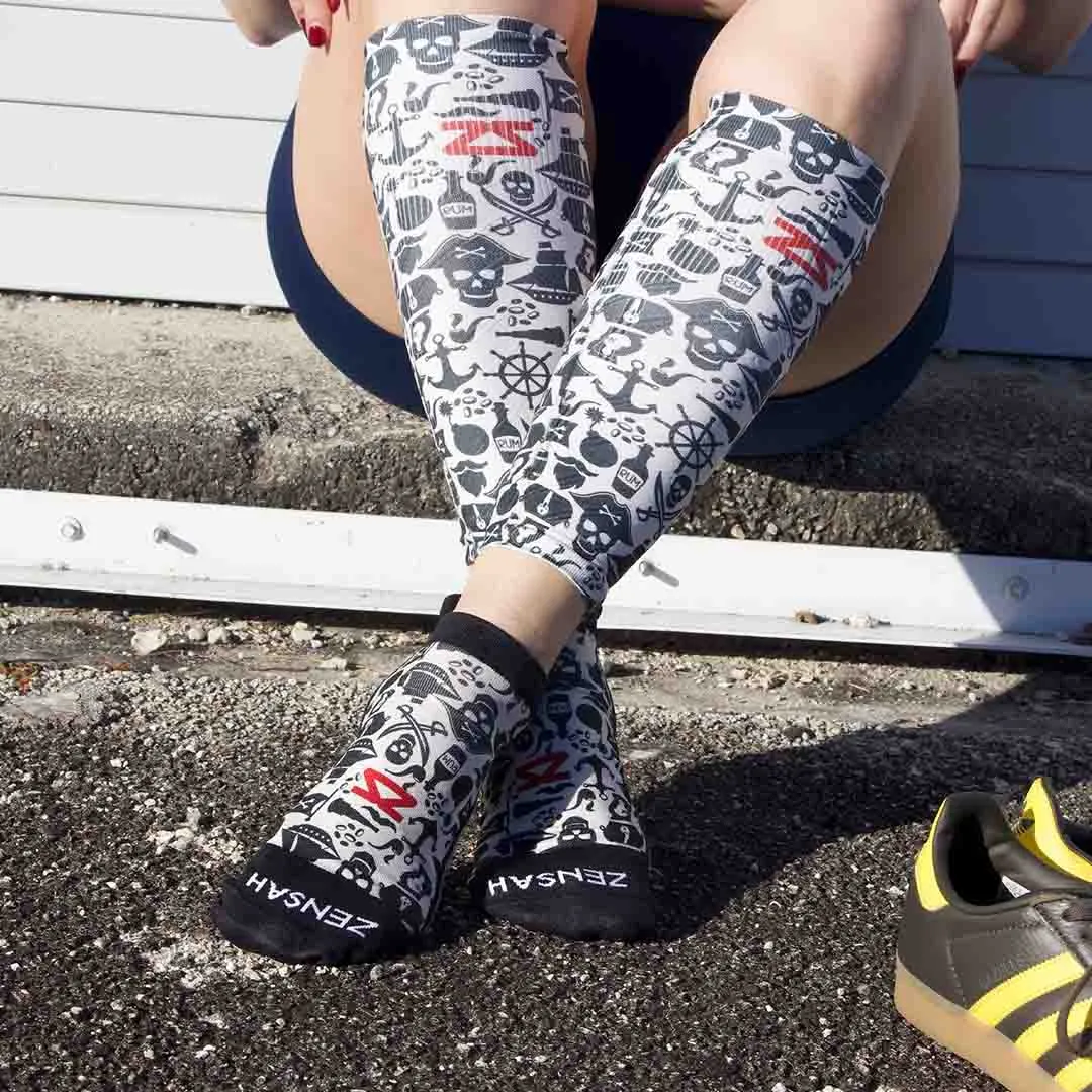 Pirate Vibes Running Socks (No Show)