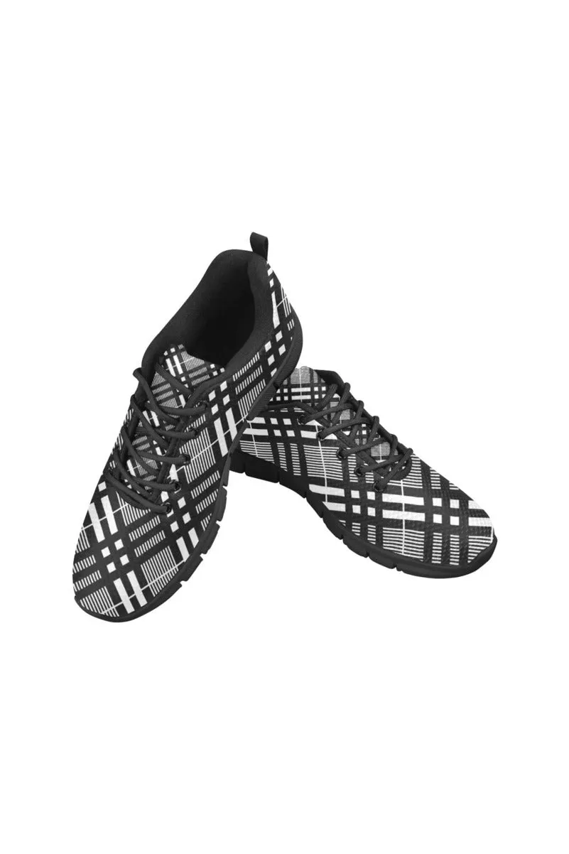 Plaid Place Men's Breathable Running Shoes