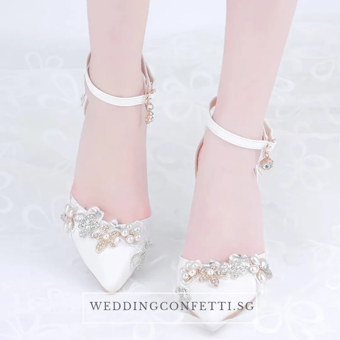 The Bessa Wedding Floral Crystal Heels