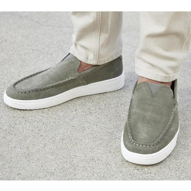 Trvl Lite Suede Leather Grey Loafers