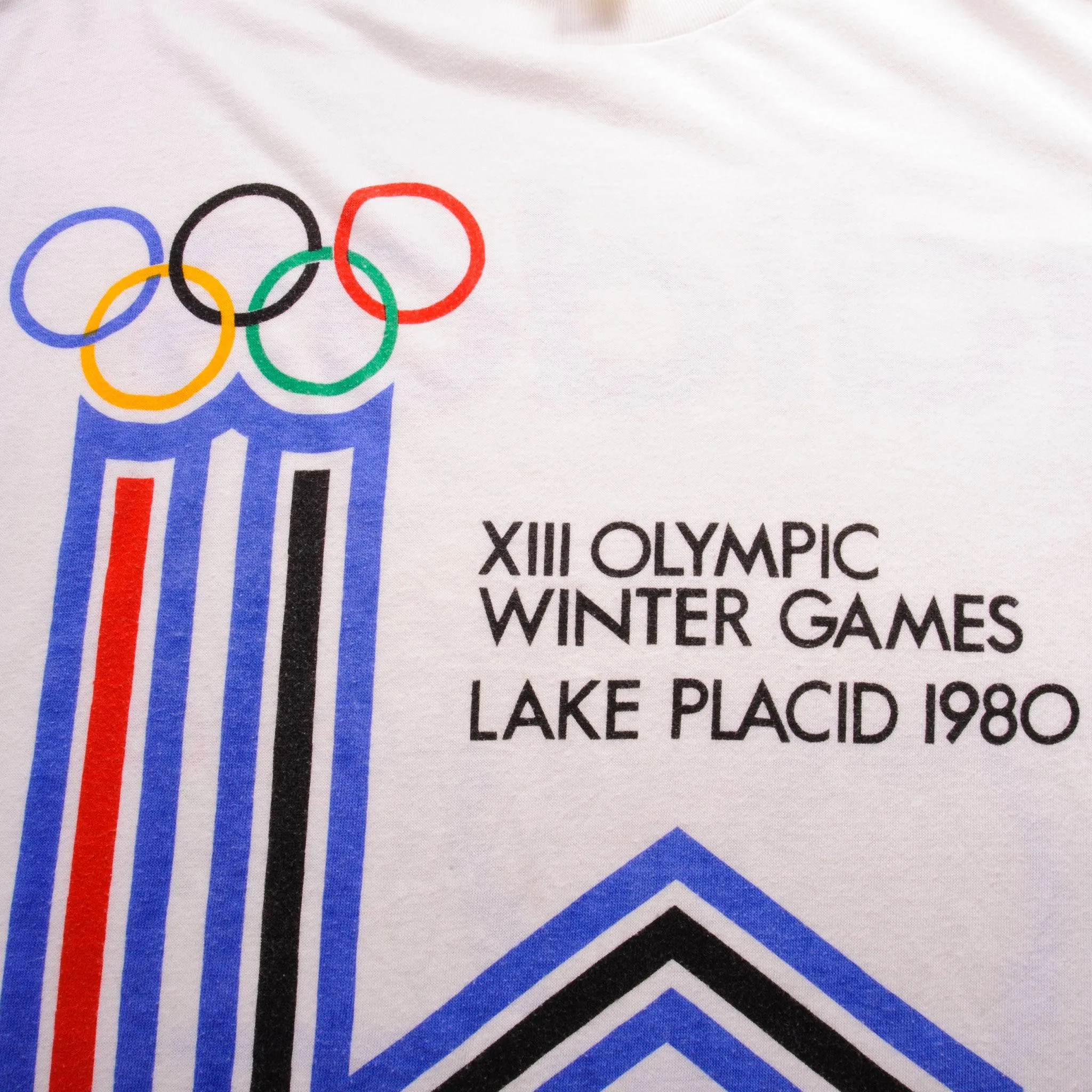 VINTAGE ADIDAS XIII OLYMPIC WINTER GAMES TEE SHIRT 1980 SIZE MEDIUM